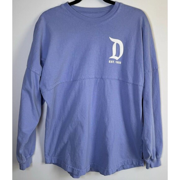 Disneyland Resort Spirit Jersey Womens Small Purple Oversized Long Sleeve Shirt - Picture 2 of 11
